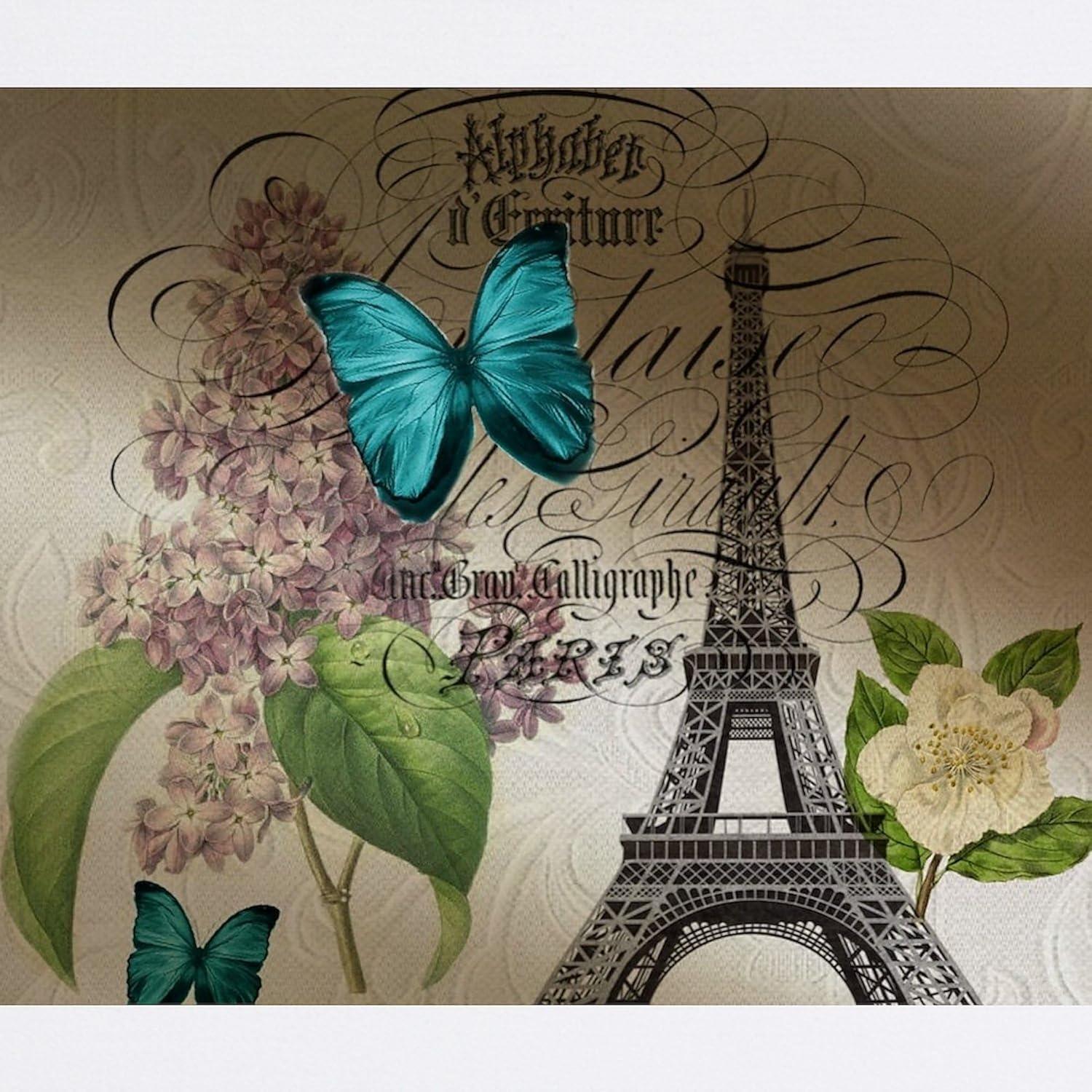 Mousepad Antideslizante CafePress Torre Eiffel Lila 23.5x19.7cm