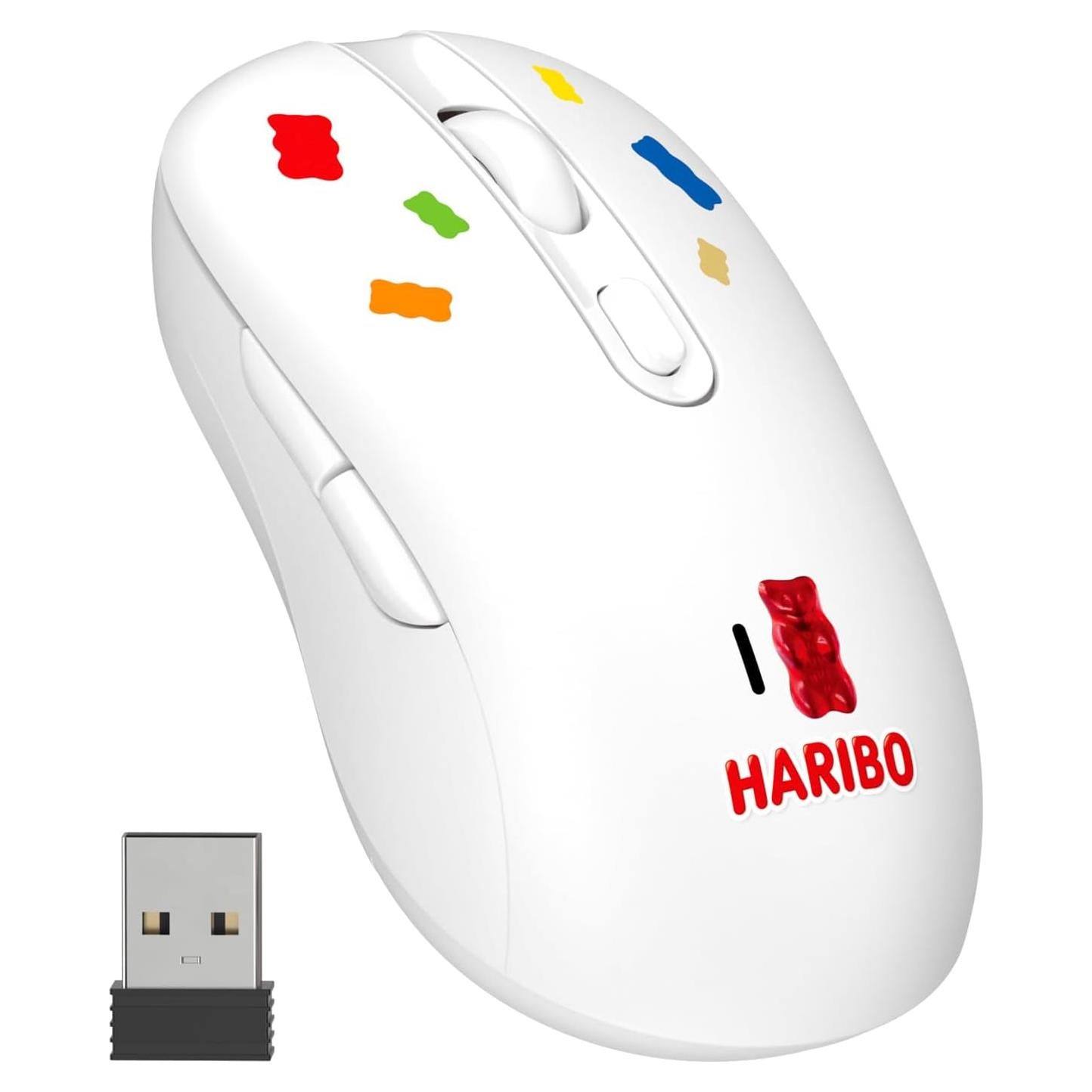 Ratón Inalámbrico Haribo PTWM-02, Bluetooth 5.0, DPI Ajustable