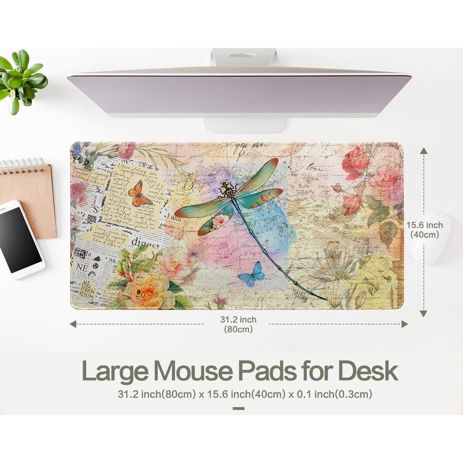 Alfombrilla de Ratón XXL Vimorco Libélula Vintage 80x40 cm