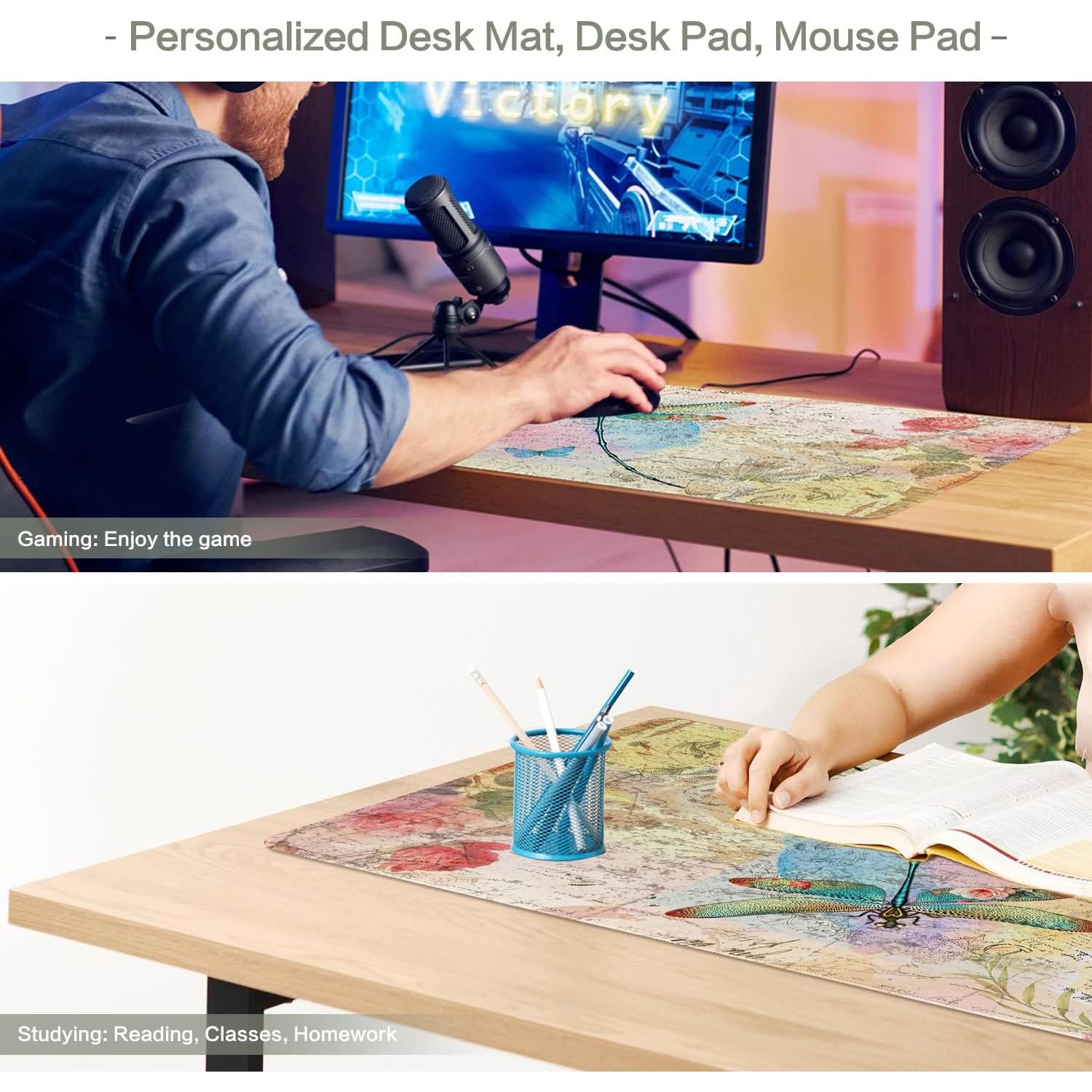 Alfombrilla de Ratón XXL Vimorco Libélula Vintage 80x40 cm