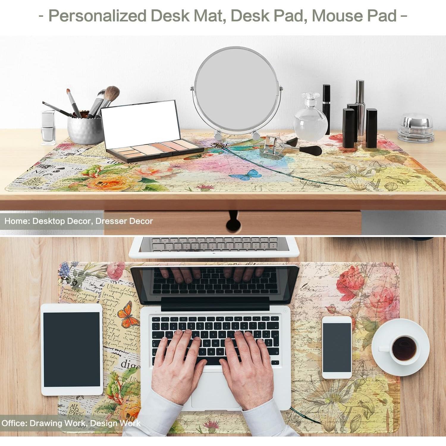 Alfombrilla de Ratón XXL Vimorco Libélula Vintage 80x40 cm