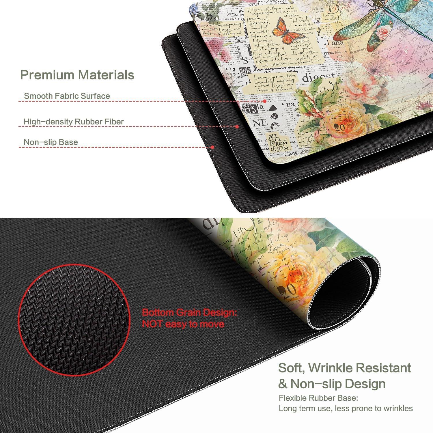 Alfombrilla de Ratón XXL Vimorco Libélula Vintage 80x40 cm