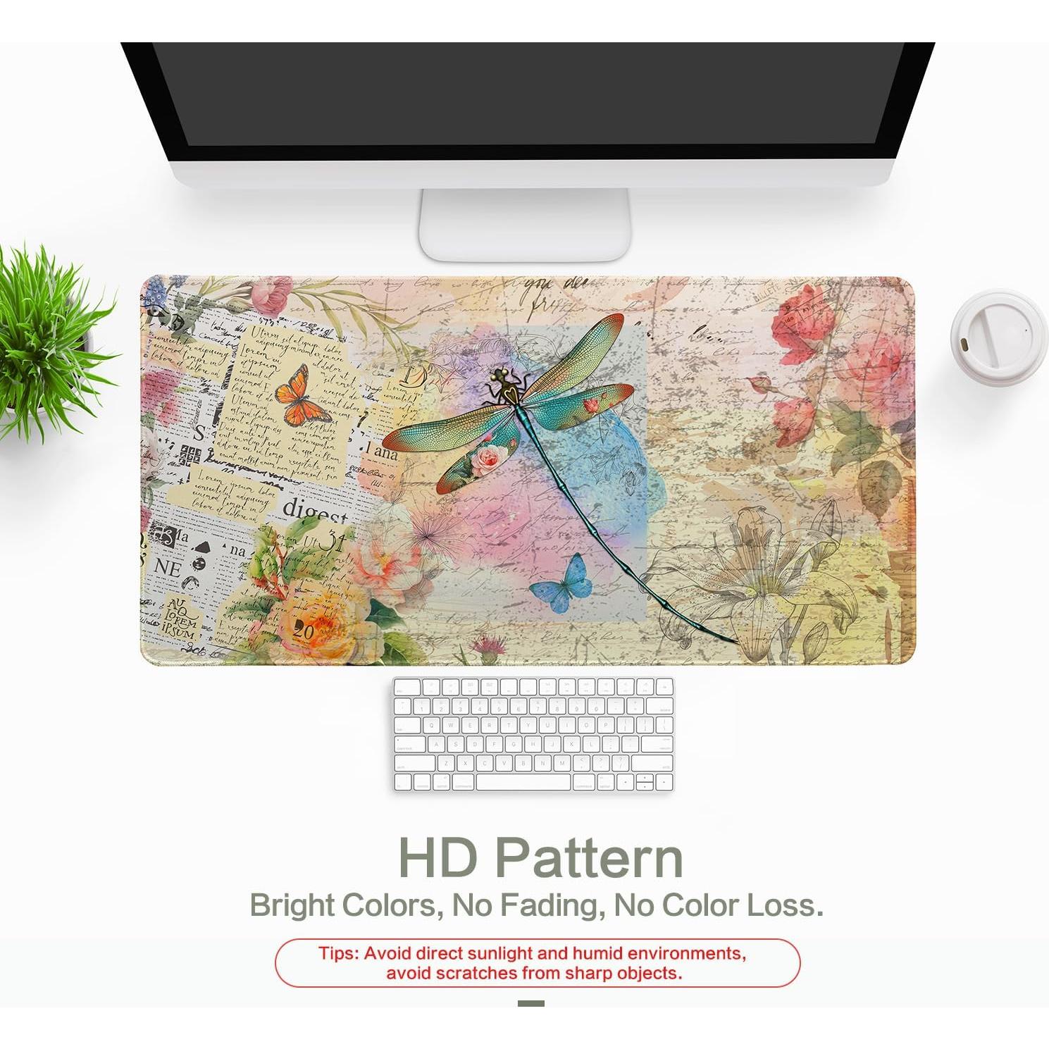 Alfombrilla de Ratón XXL Vimorco Libélula Vintage 80x40 cm