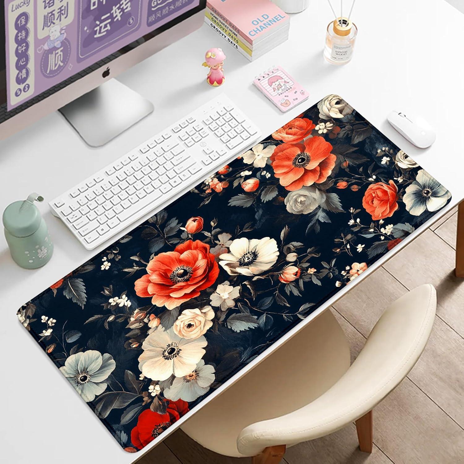 Alfombrilla de Ratón Grande znHLMzn Floral 700x300mm Antideslizante