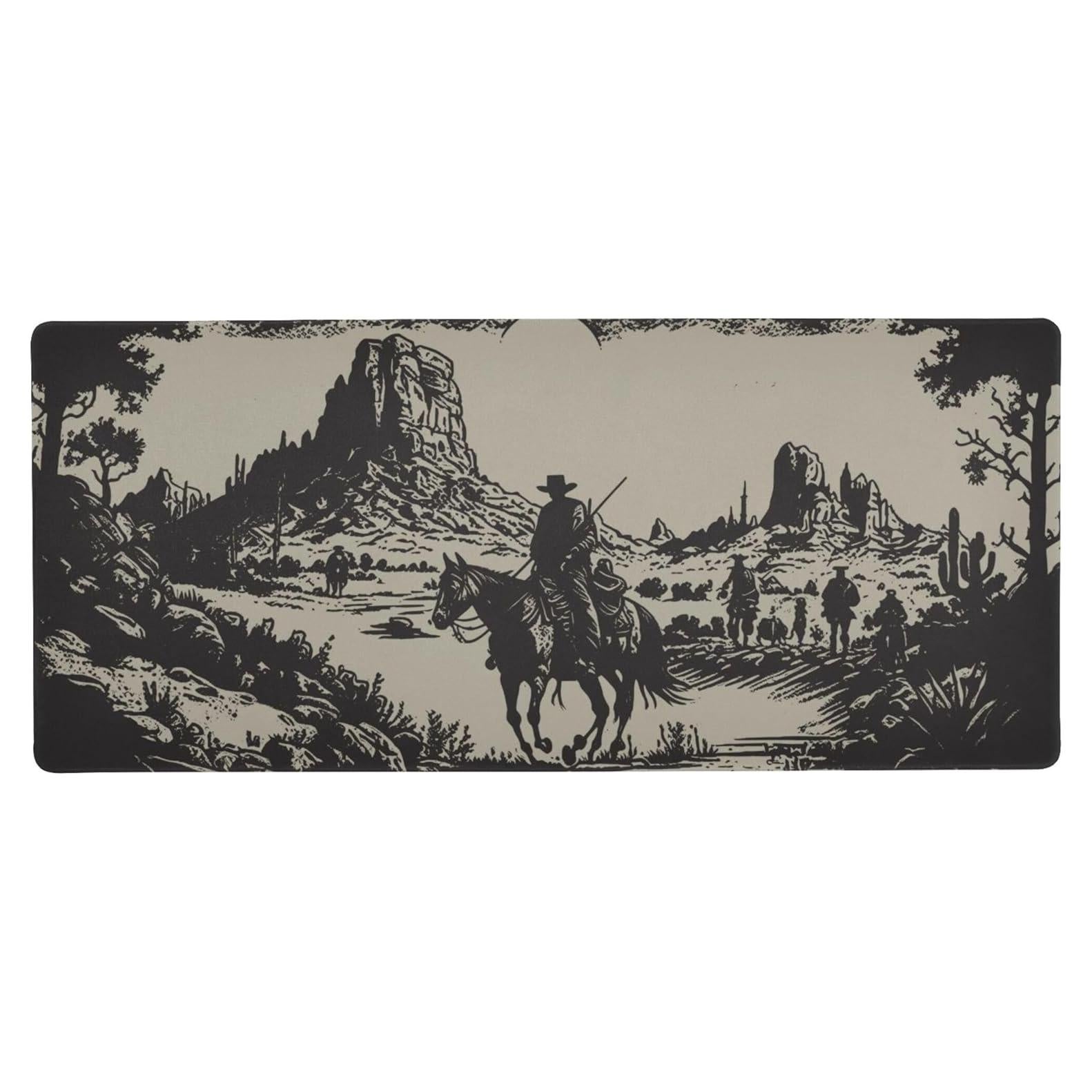 Alfombrilla de Ratón Grande Glaphy Vintage Western 80x40 cm