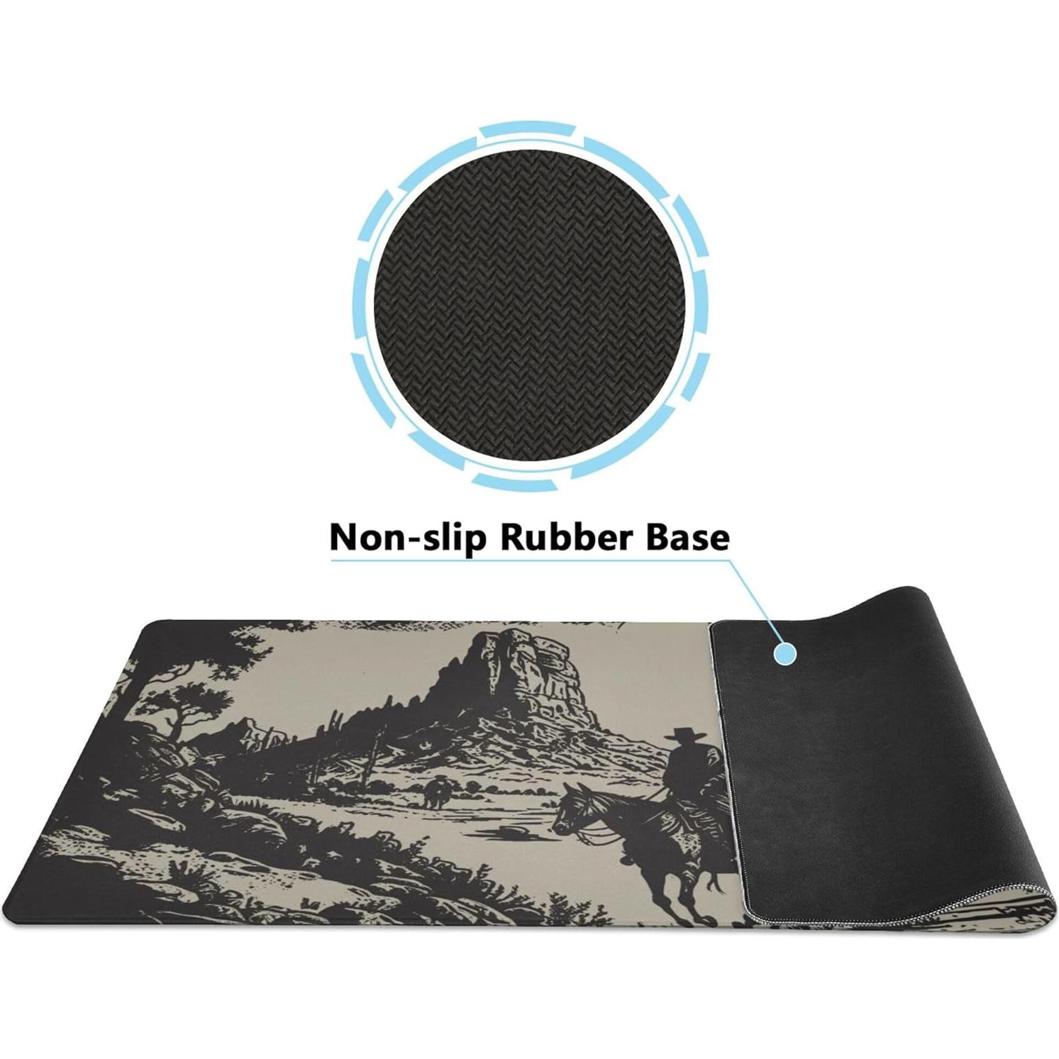 Alfombrilla de Ratón Grande Glaphy Vintage Western 80x40 cm