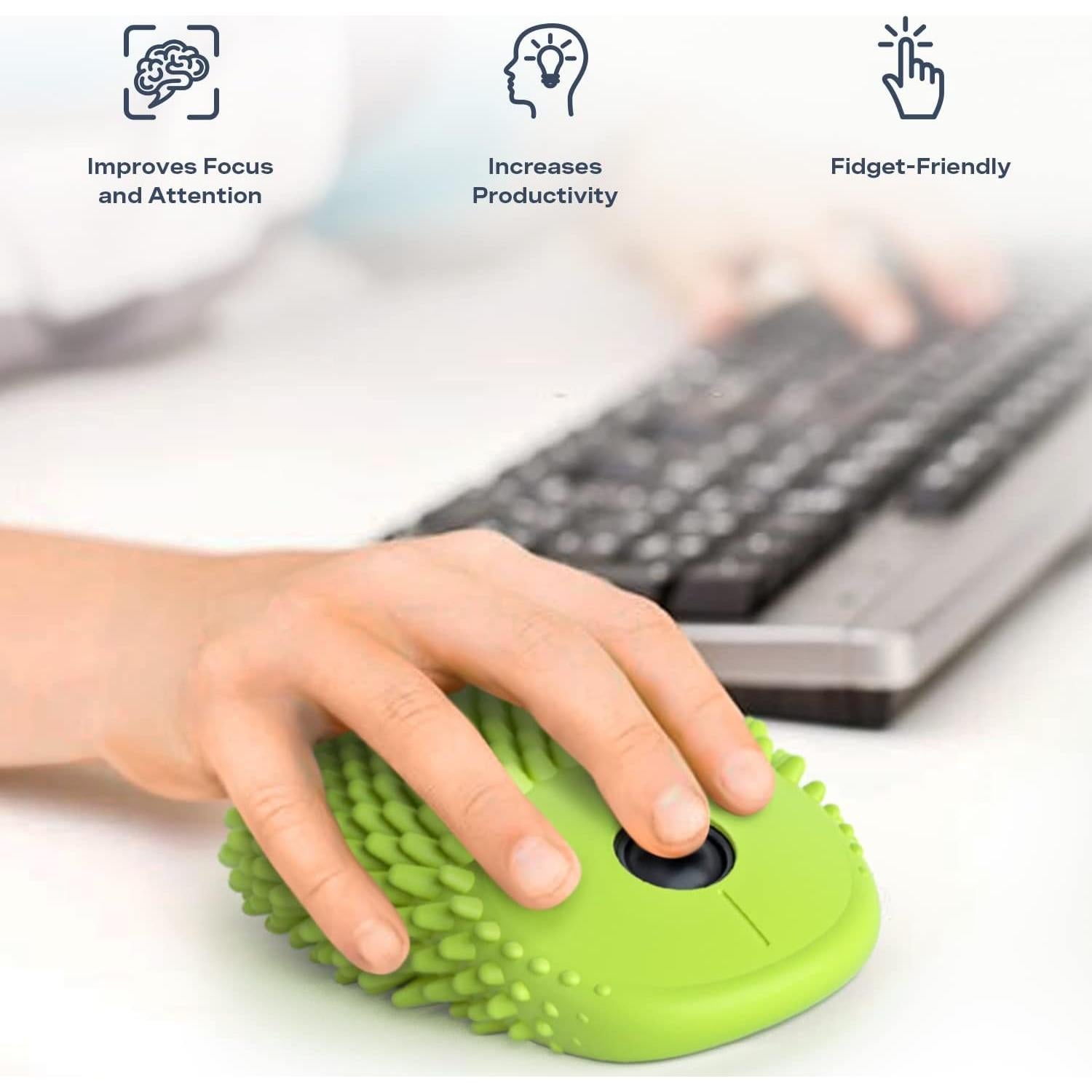 Ratón Inalámbrico Hoglet HedgeHog Health Verde - Fidget para Enfoque