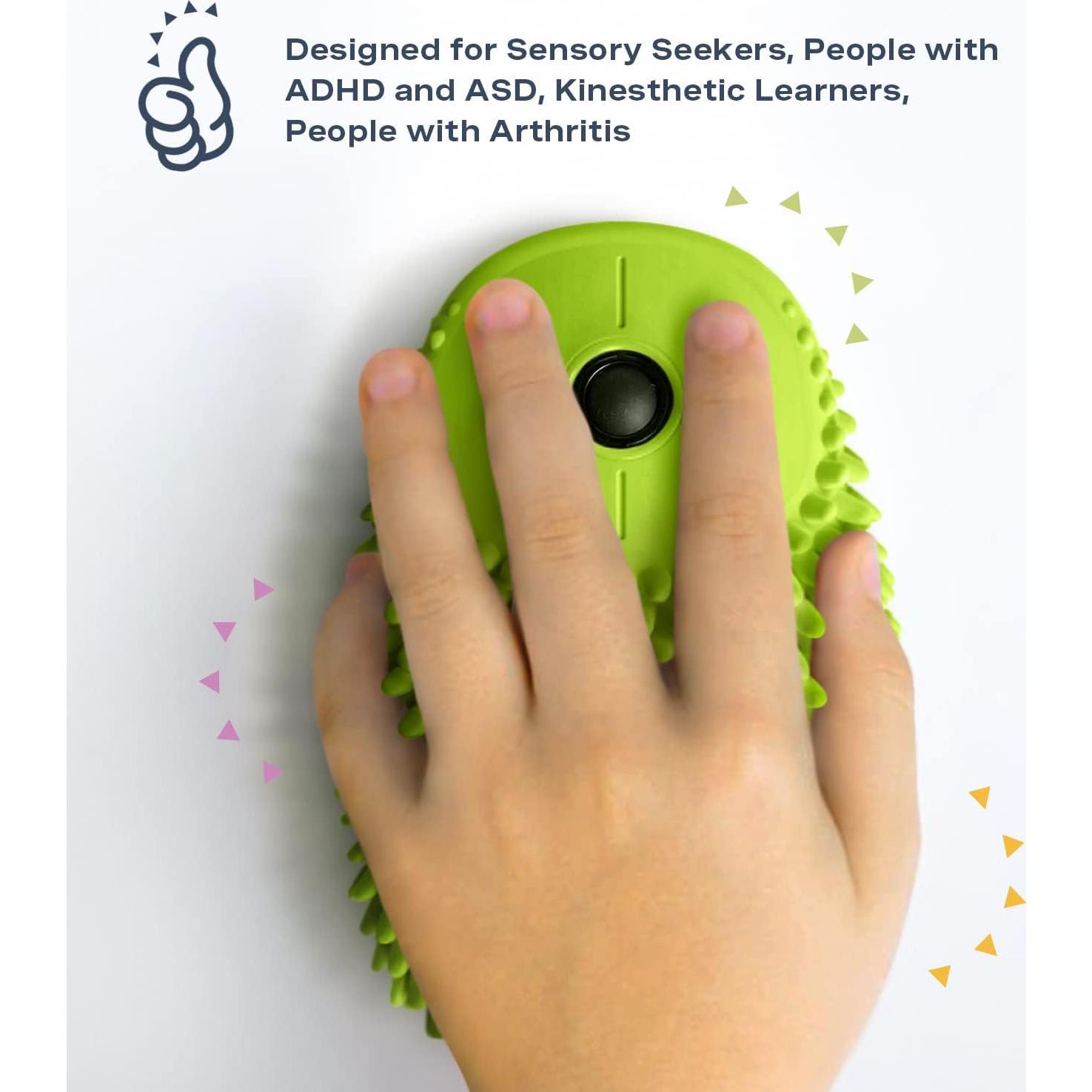 Ratón Inalámbrico Hoglet HedgeHog Health Verde - Fidget para Enfoque