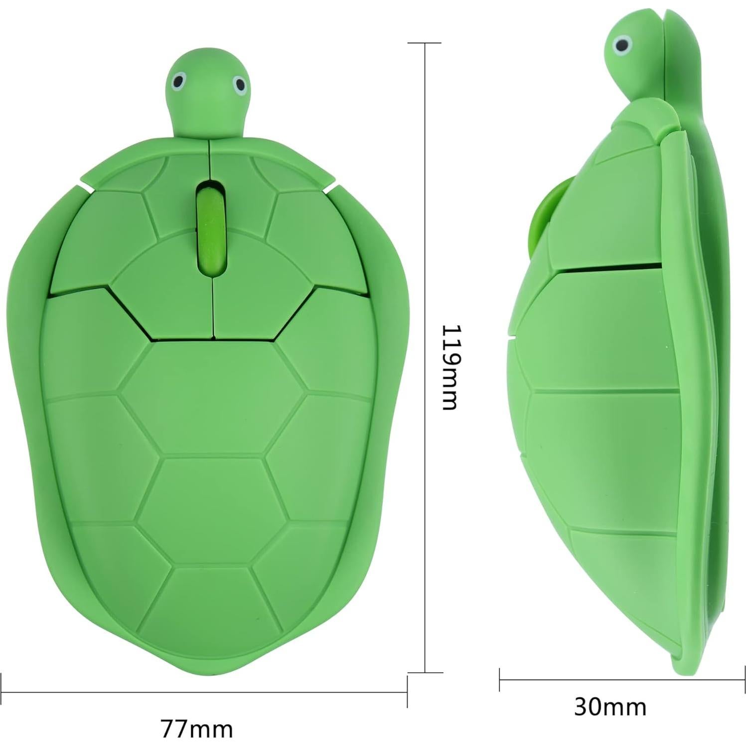 Ratón Inalámbrico Tortuga Dpisuuk Verde 1200DPI Silencioso