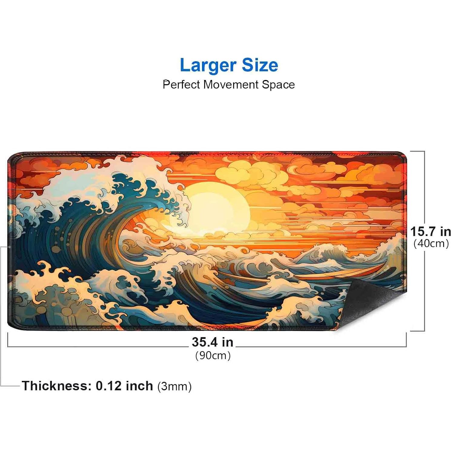 Alfombrilla de Escritorio IMAYONDIA 90x40cm Antideslizante