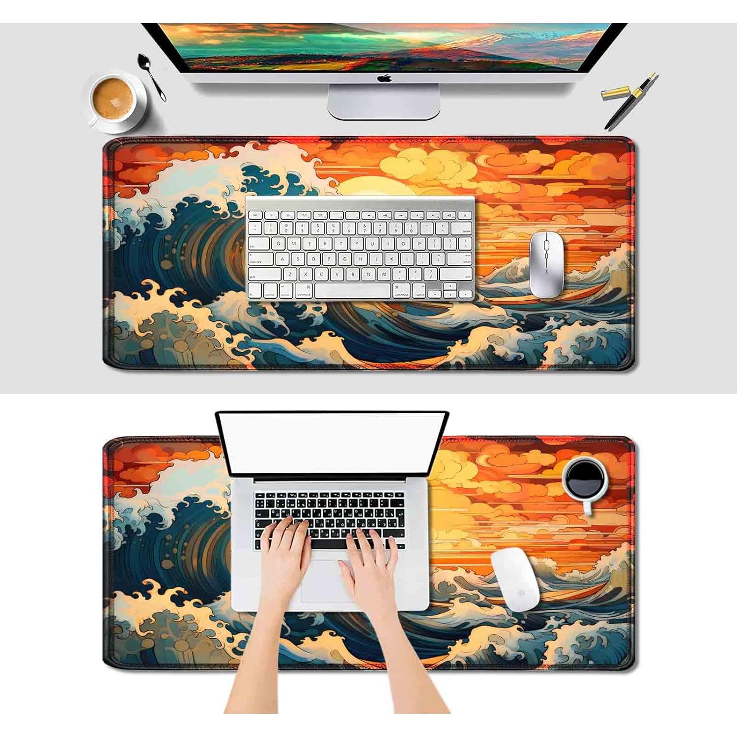 Alfombrilla de Escritorio IMAYONDIA 90x40cm Antideslizante