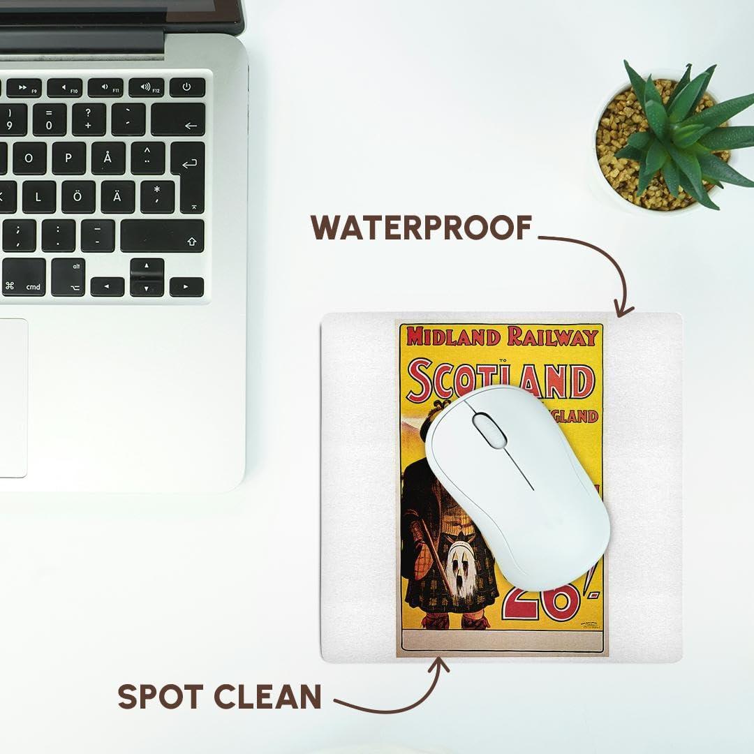 Alfombrilla de Ratón 3dRose Vintage Tren Escocia 20.32cm