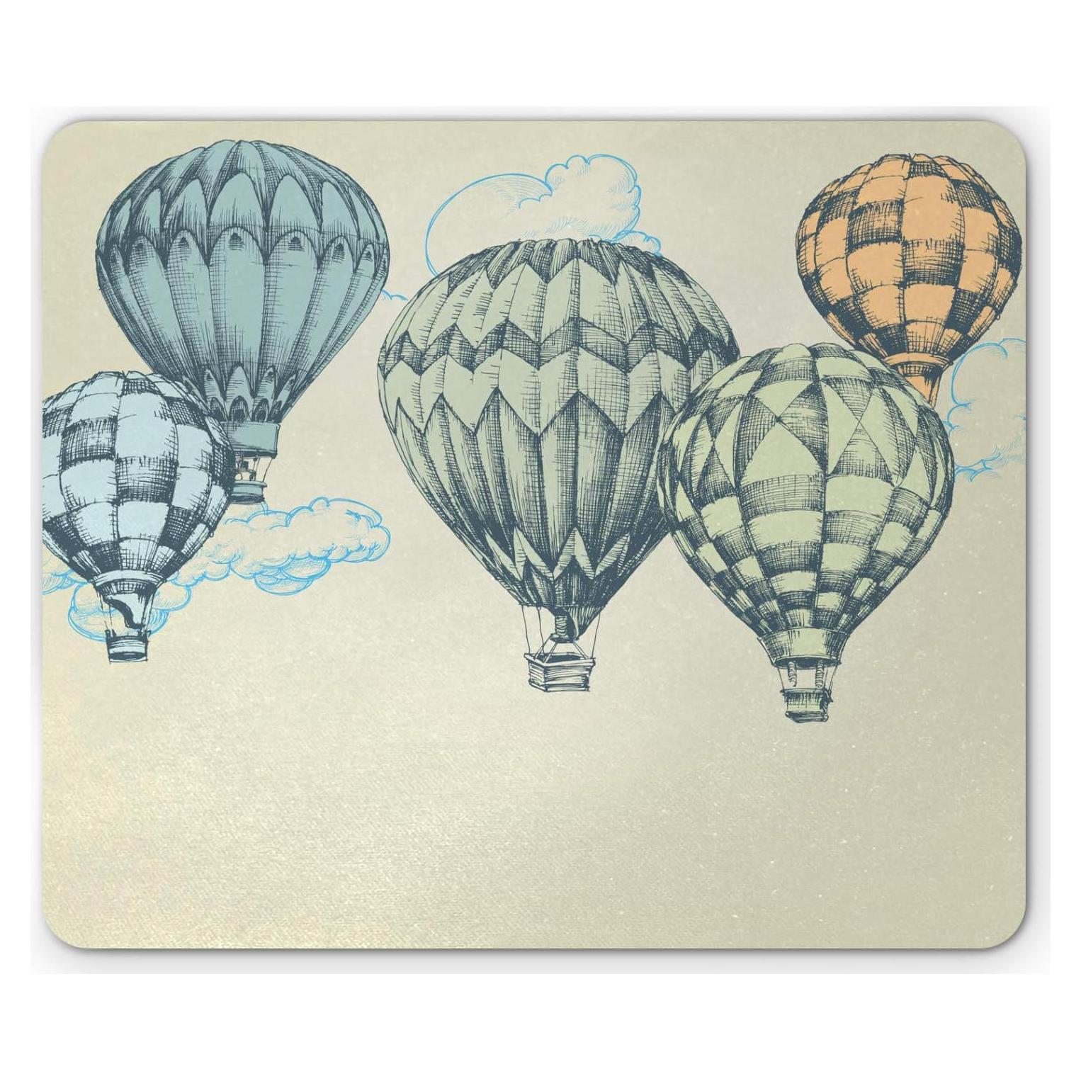 Alfombrilla de Ratón Antideslizante Ambesonne Verde Azul 23.5x19.7cm