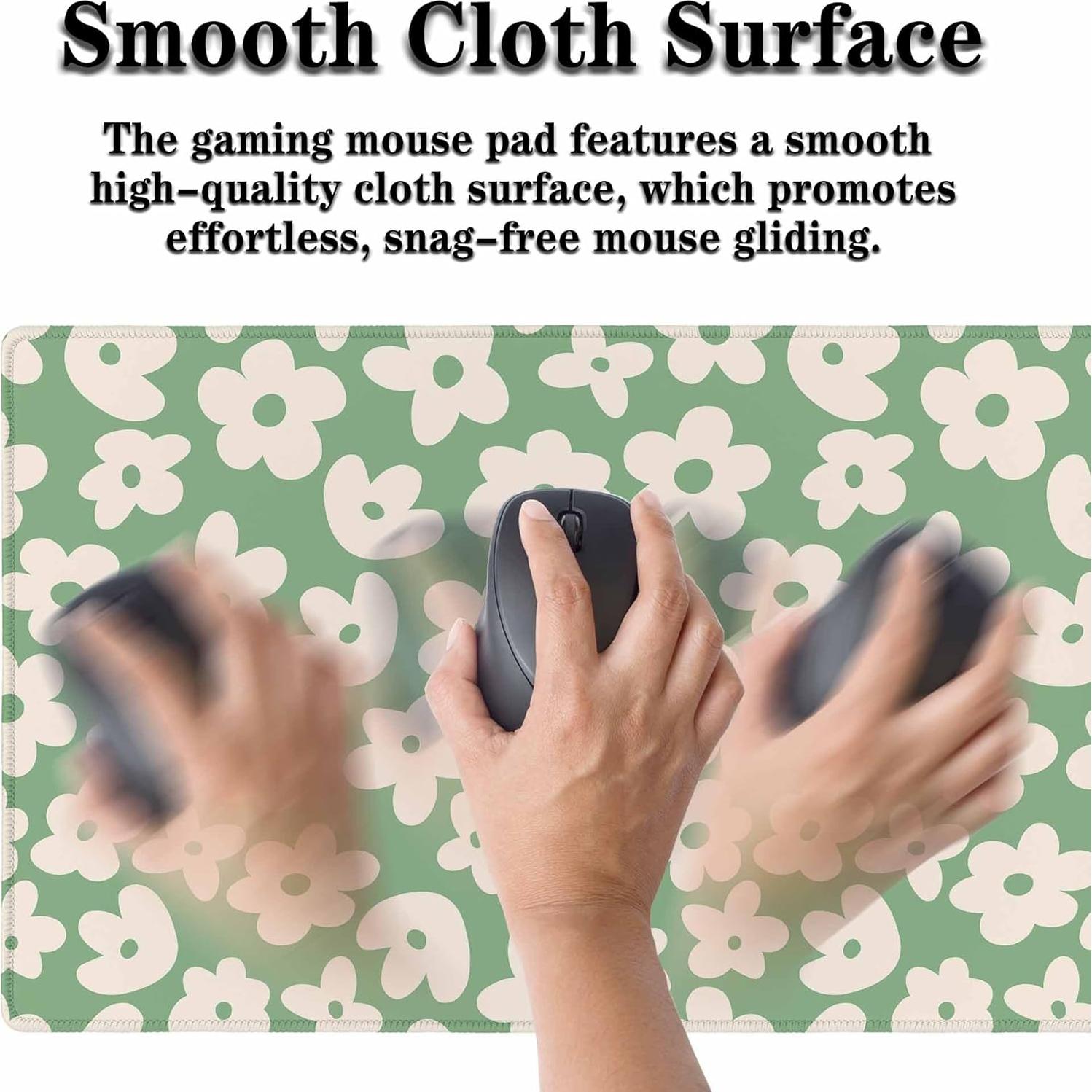 Alfombrilla de Ratón Grande Y YIHANGBEST Floral Vintage 90x40cm