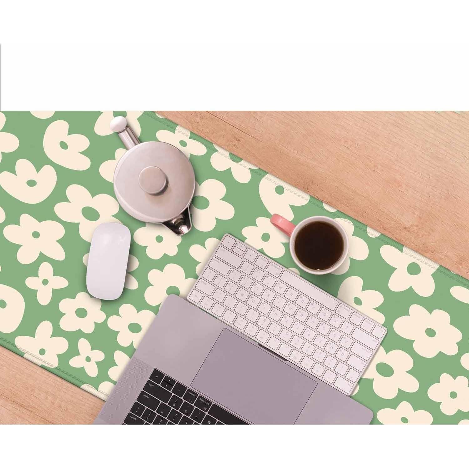 Alfombrilla de Ratón Grande Y YIHANGBEST Floral Vintage 90x40cm