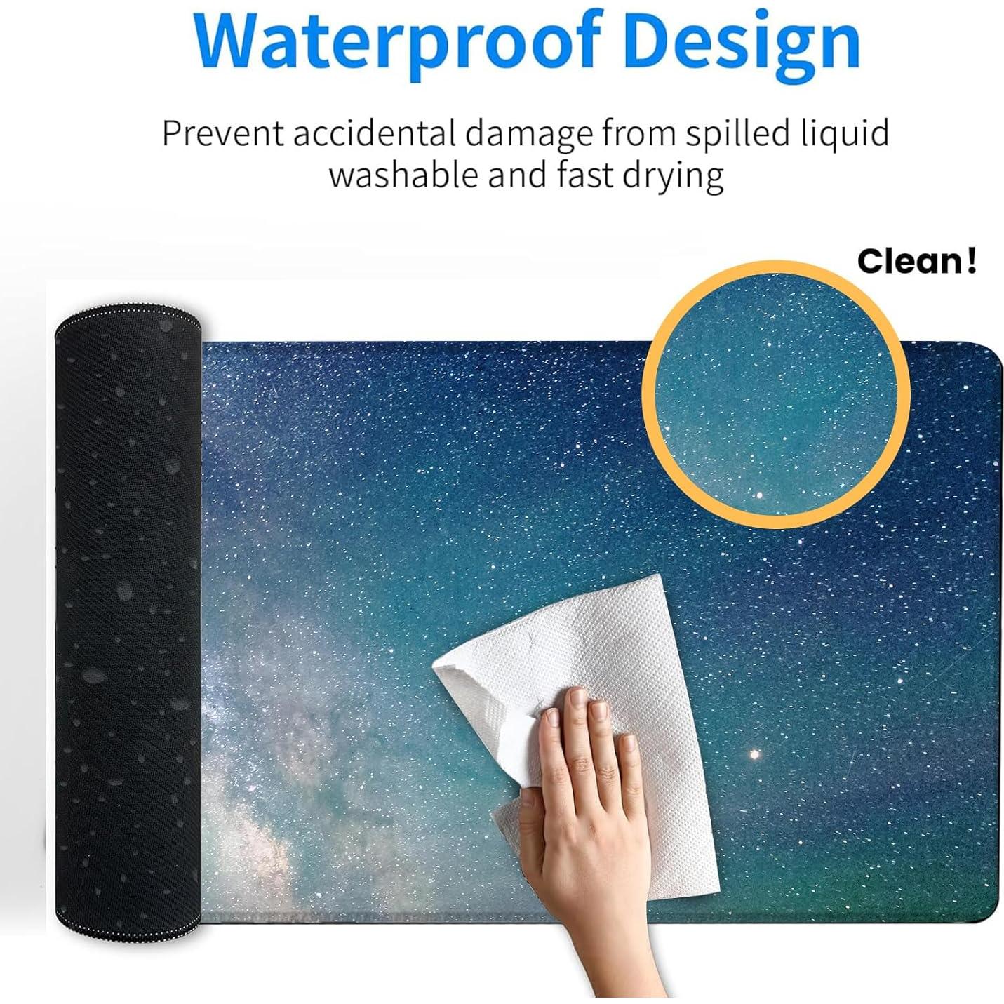 Vintage Mermaid Gaming Mouse Pad – 12x31.5in Large Extended Desk Mat with Retro Ocean Fantasy Design – Non-Slip Rubber Mousepad for Office Home– Deskmat Gifts for Girls Decor