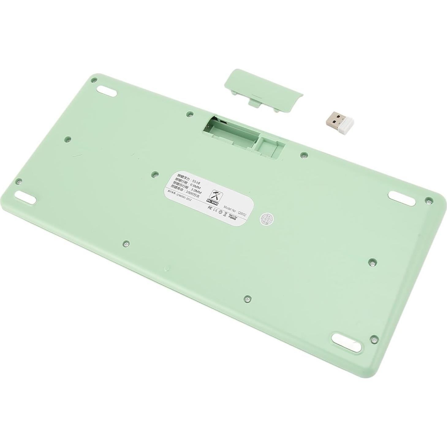 Teclado y Ratón Inalámbrico Retro EBTOOLS 86 Teclas Verde