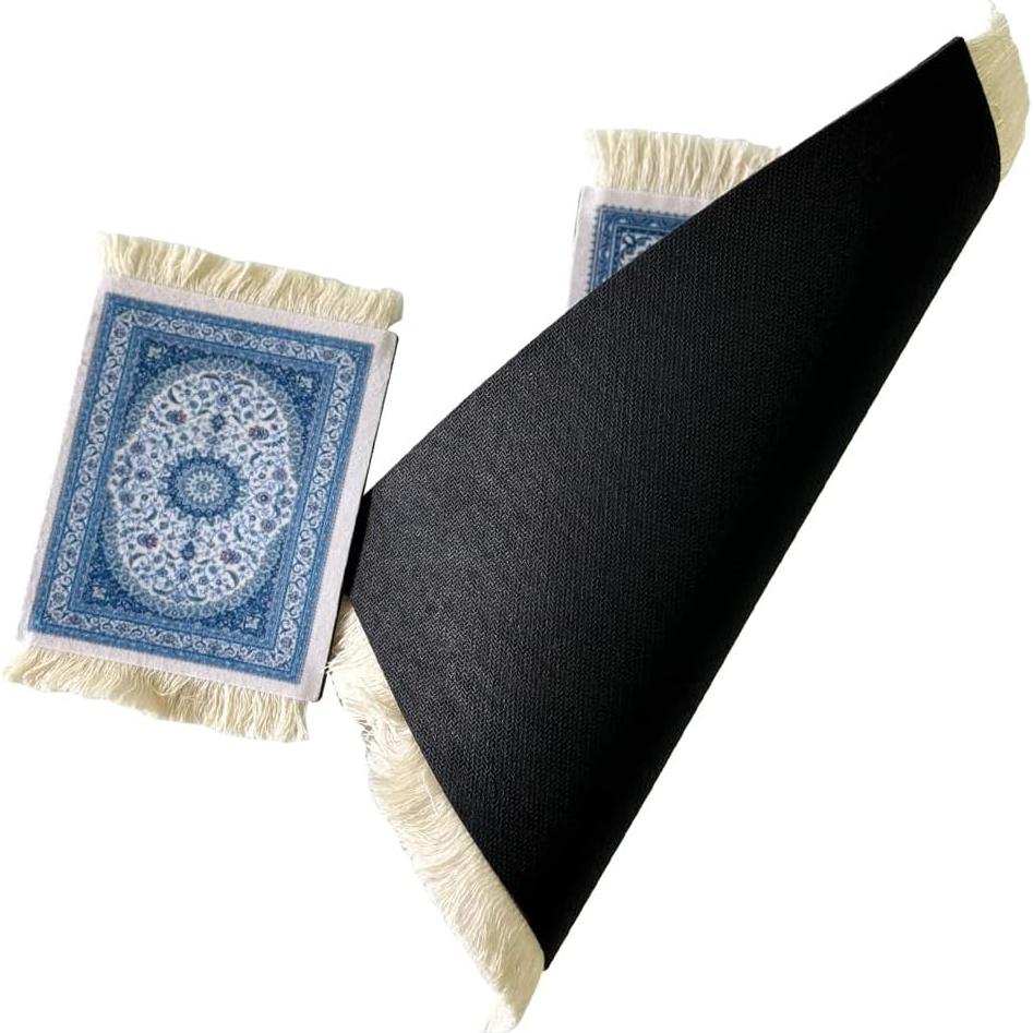 Alfombrilla de Ratón FDTCHENG Antideslizante 27x18 cm Azul y Blanco