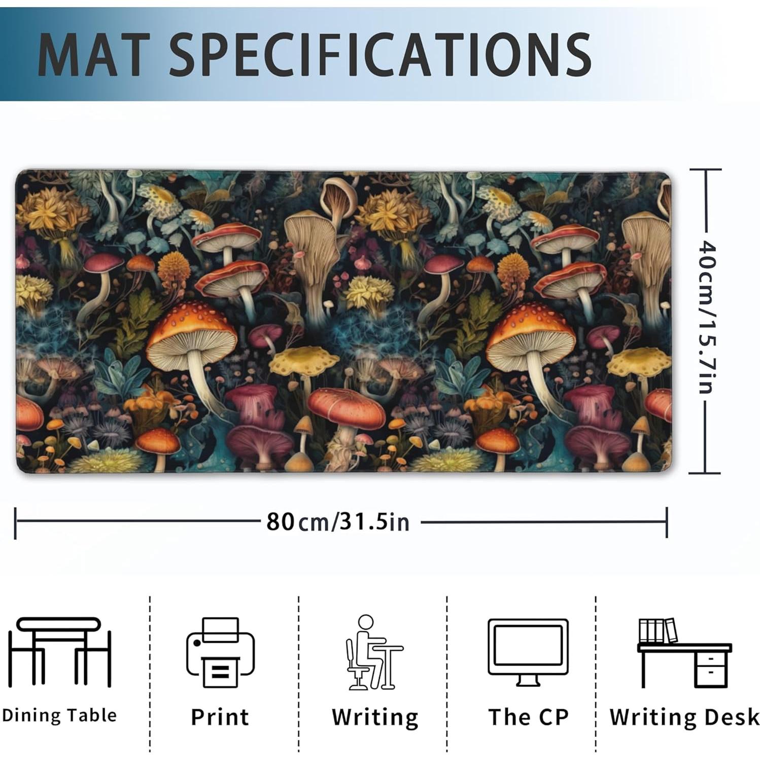 Alfombrilla de Escritorio XXL Meikosks Floral Vintage 80x40cm