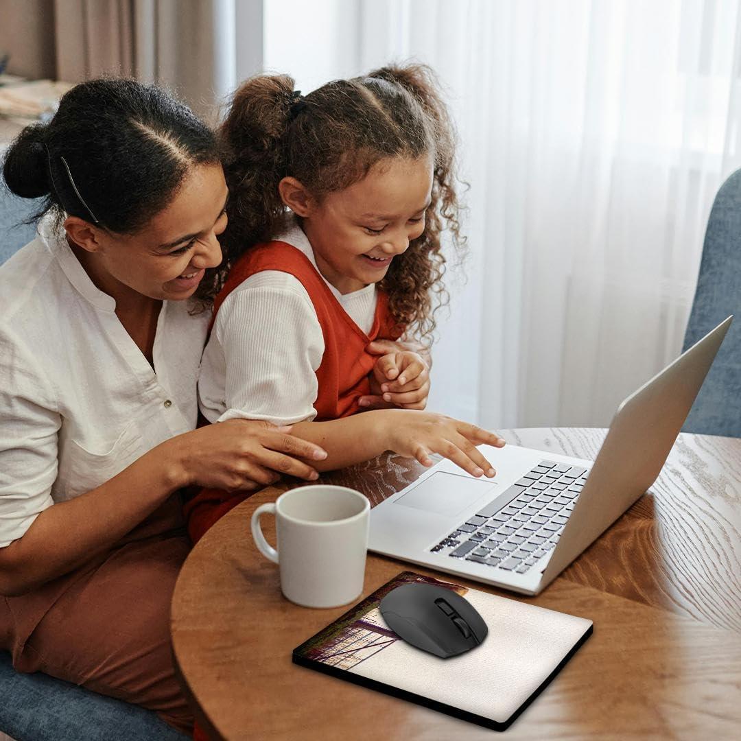 Mouse Pad Cuadrado 3dRose Toro en Pasto 20.32 cm