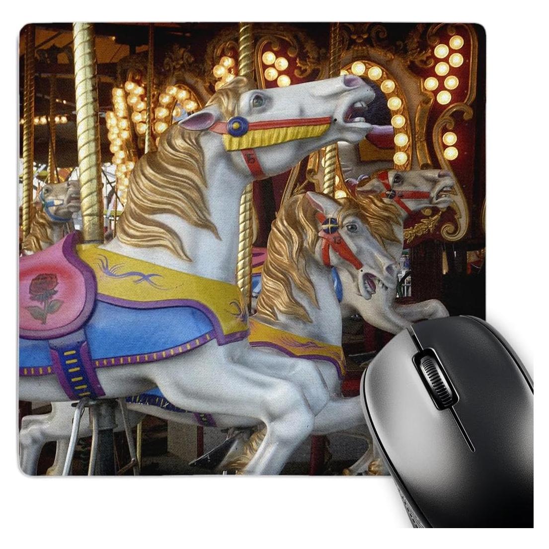 Alfombrilla para Mouse 3dRose Vintage Carousel 20x20cm