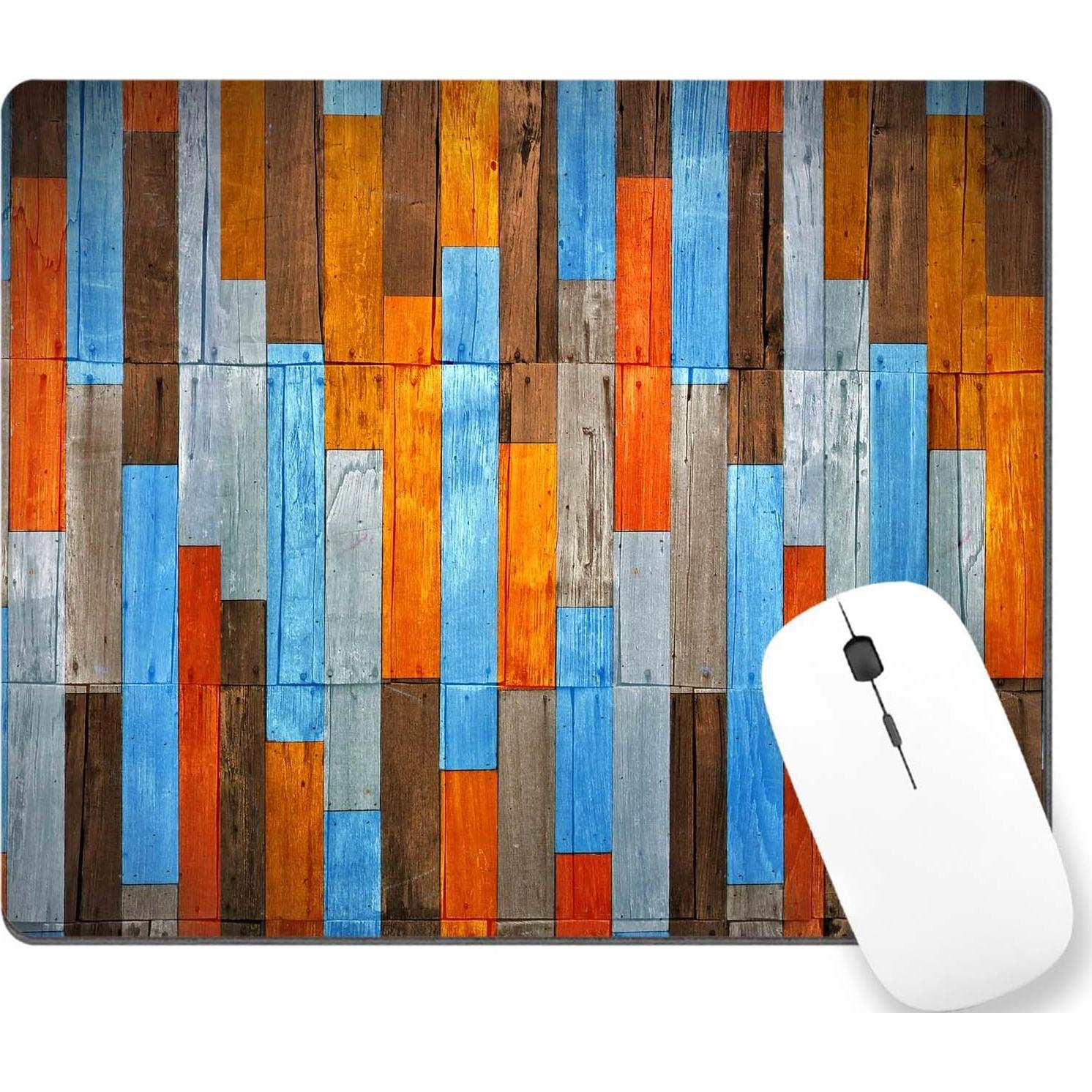 Alfombrilla de Ratón TSSOHU Madera Vintage Antideslizante 240x200mm