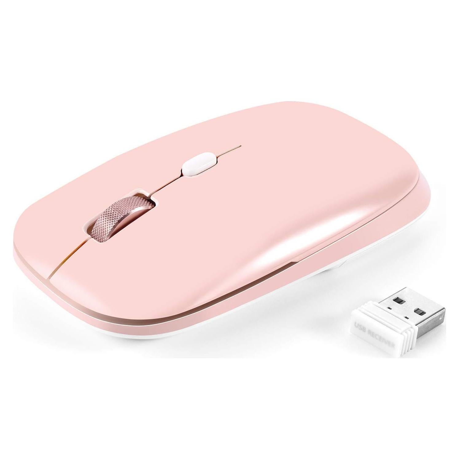Mouse Inalámbrico PINKCAT Óptico 2.4G Rosa para Laptop