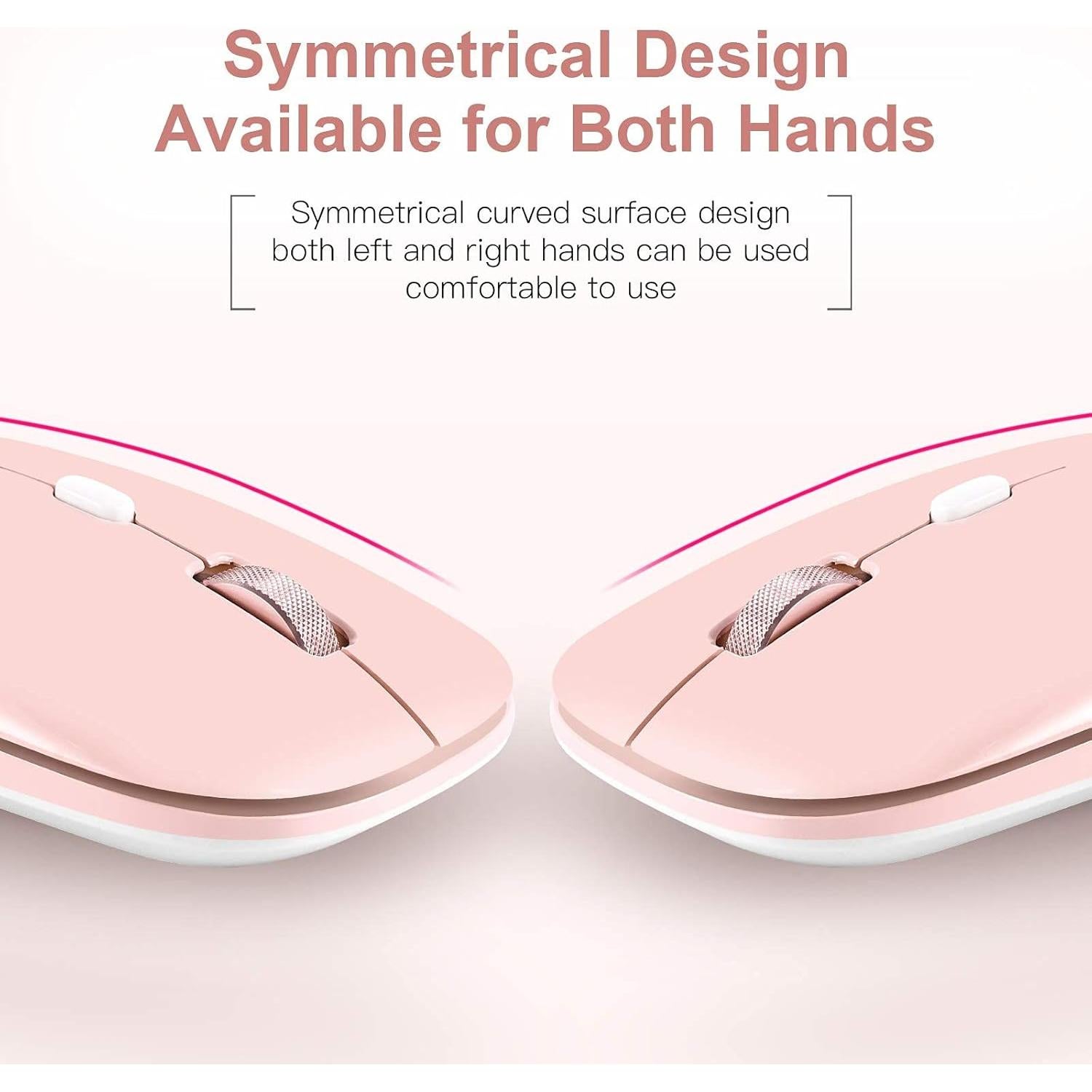 Mouse Inalámbrico PINKCAT Óptico 2.4G Rosa para Laptop