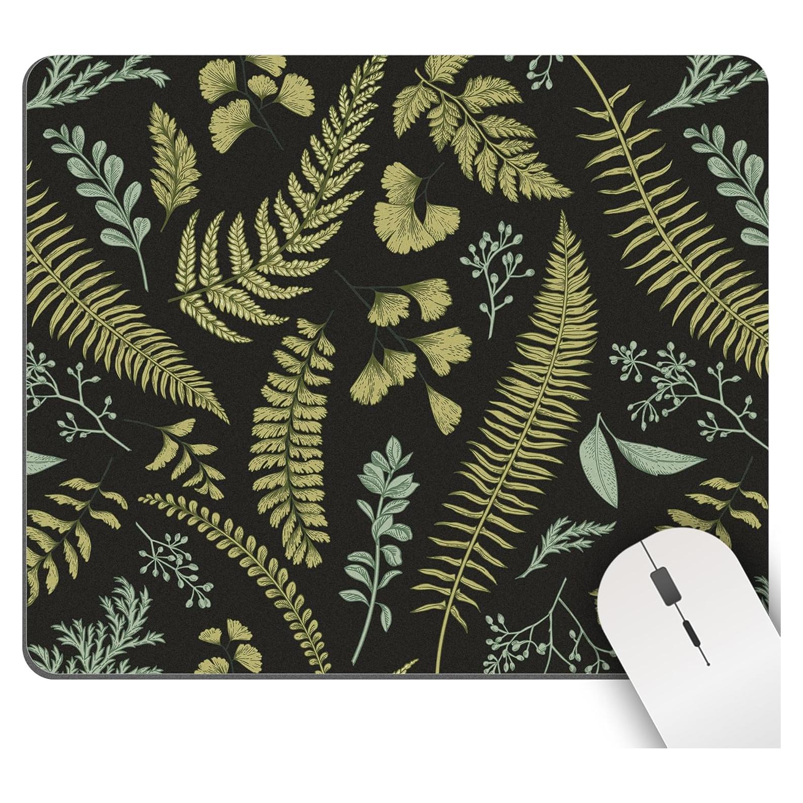 Alfombrilla de Ratón Flysea Verde Negro Floral 20x20 cm