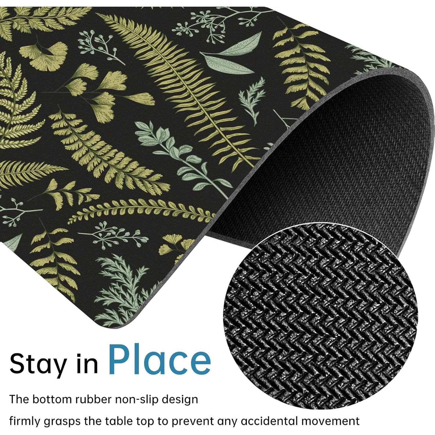 Alfombrilla de Ratón Flysea Verde Negro Floral 20x20 cm