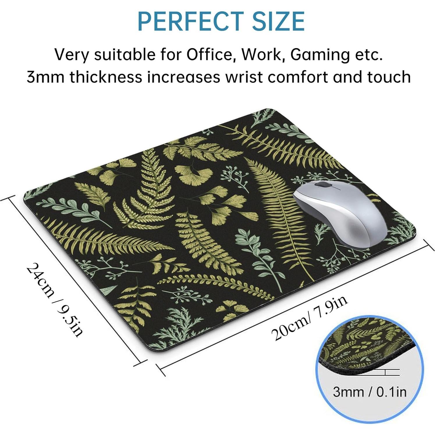 Alfombrilla de Ratón Flysea Verde Negro Floral 20x20 cm