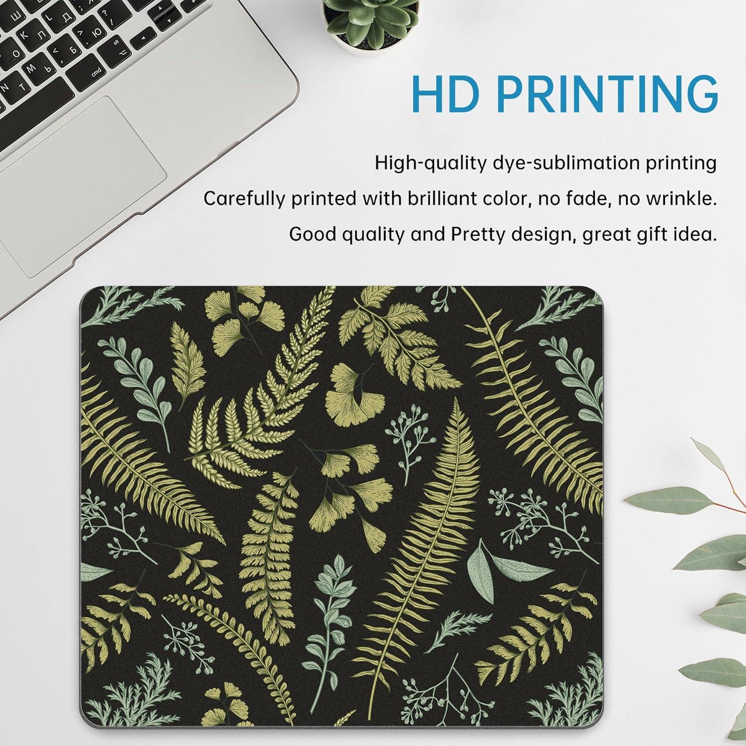 Alfombrilla de Ratón Flysea Verde Negro Floral 20x20 cm