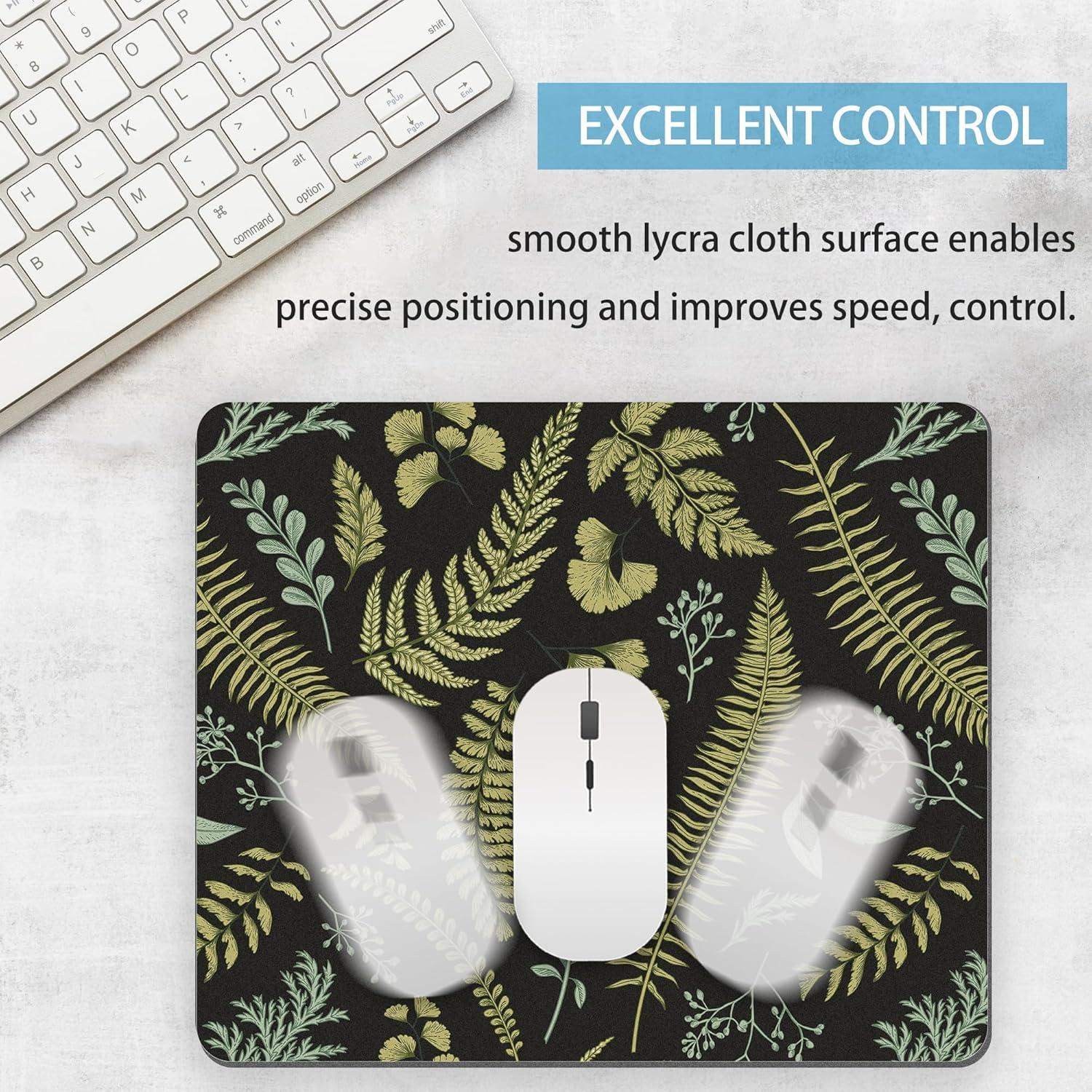 Alfombrilla de Ratón Flysea Verde Negro Floral 20x20 cm