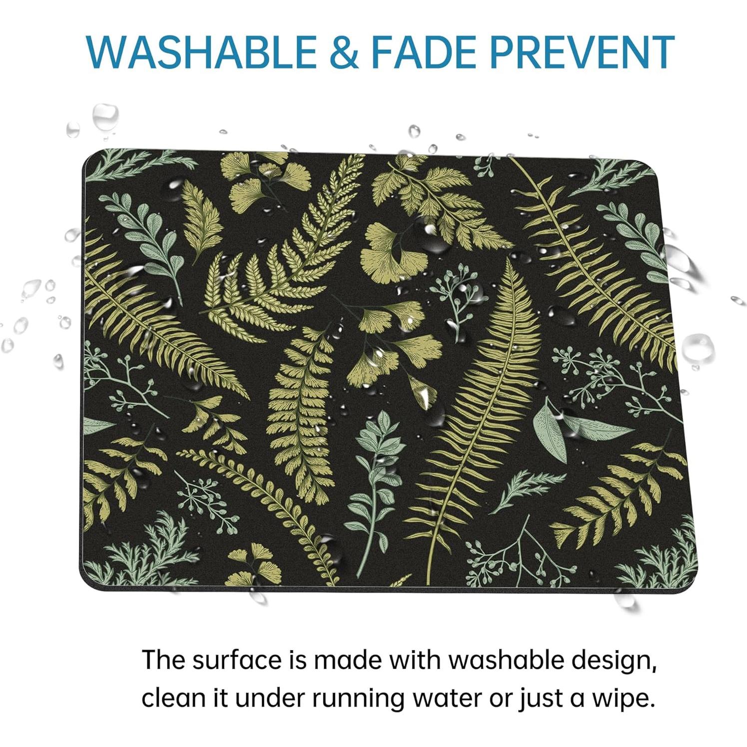 Alfombrilla de Ratón Flysea Verde Negro Floral 20x20 cm
