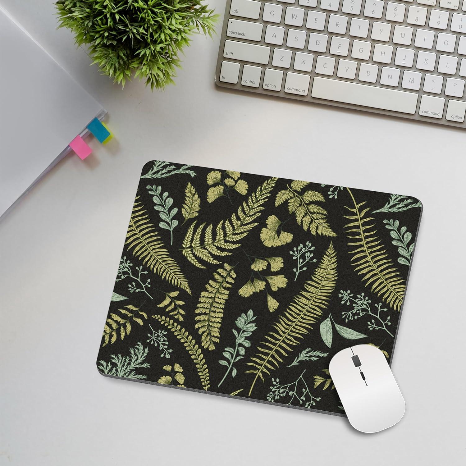 Alfombrilla de Ratón Flysea Verde Negro Floral 20x20 cm