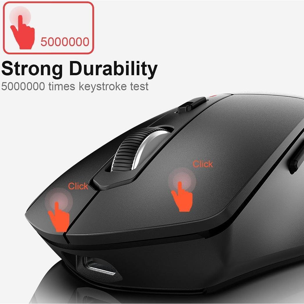 Ratón Inalámbrico Arteck MW360 Ergonómico con Clic Silencioso