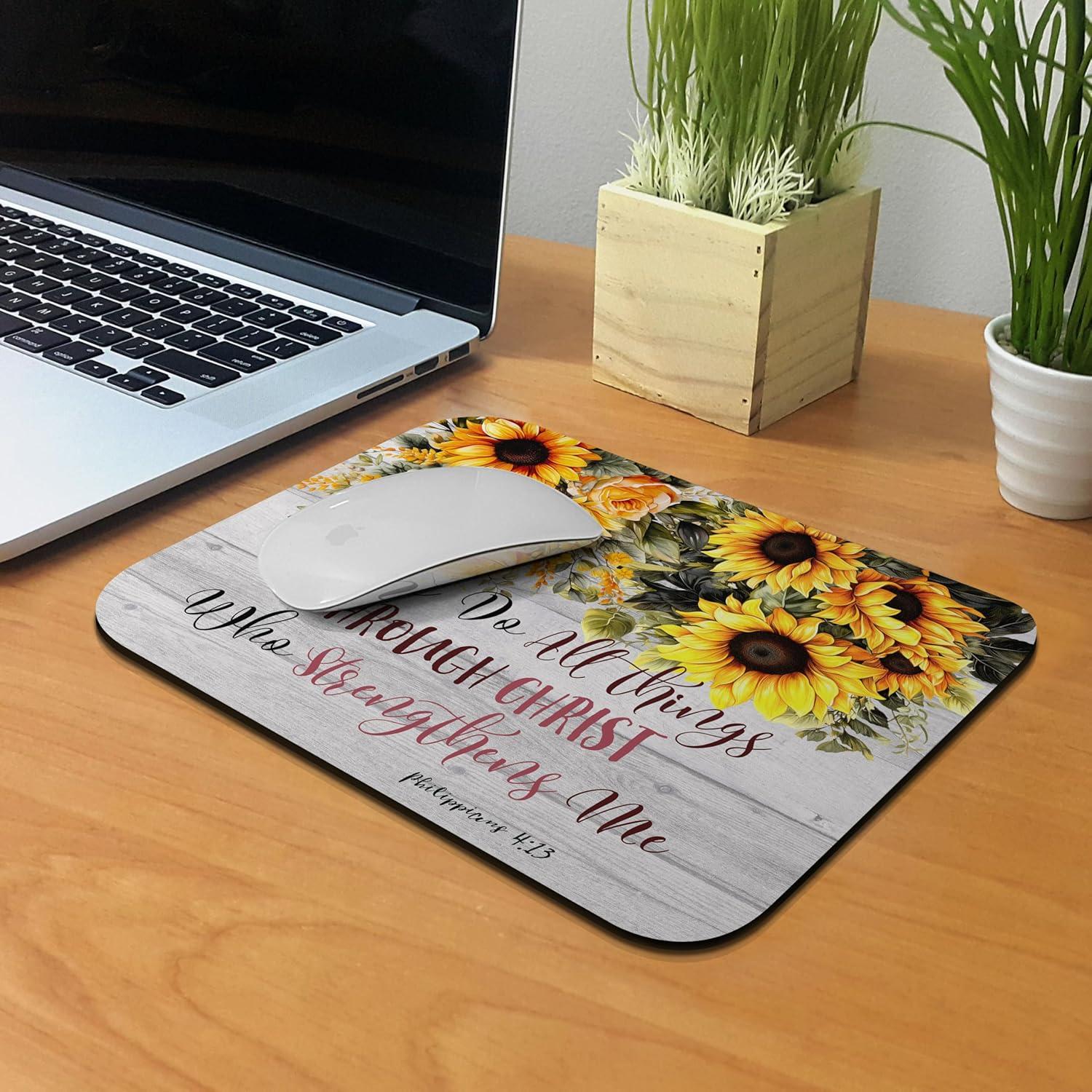 Alfombrilla de Ratón Antideslizante WIRESTER Girasoles Vintage