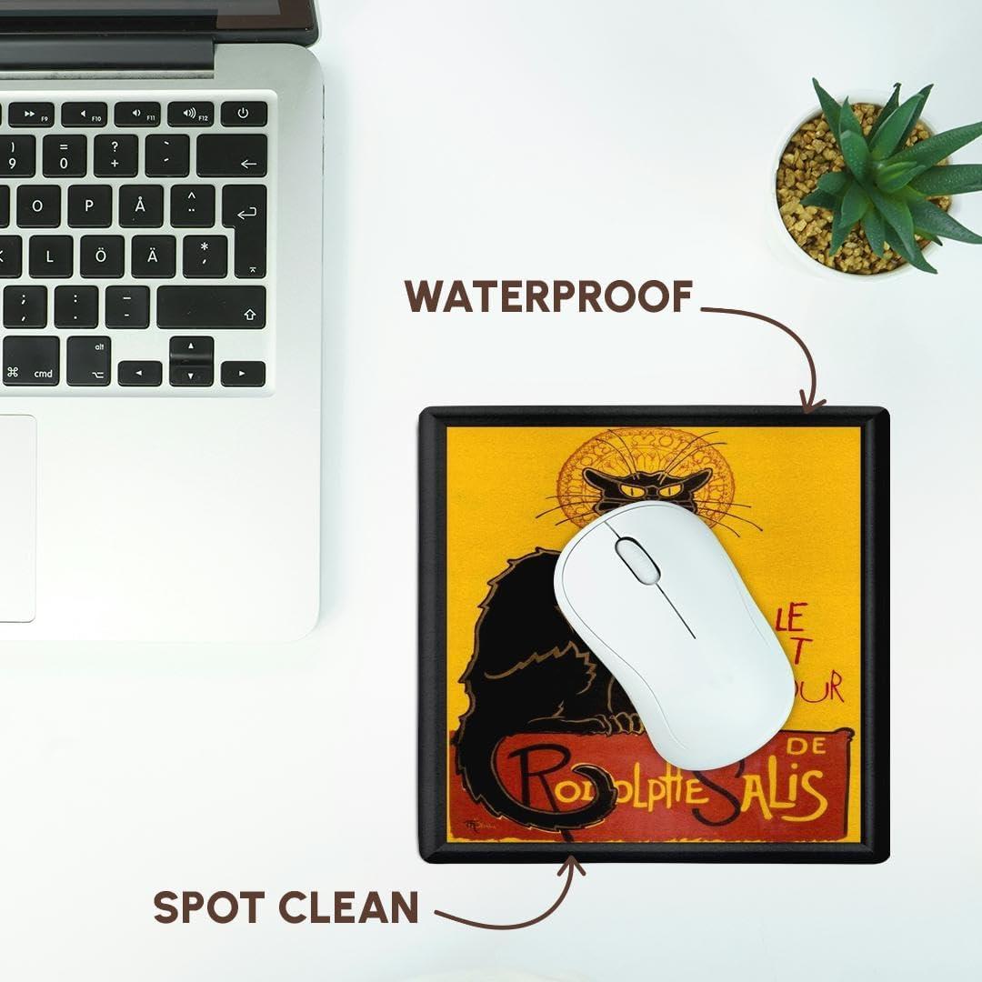 Alfombrilla de Ratón 3D Rose Le Chat Noir 20.32 cm Multicolor