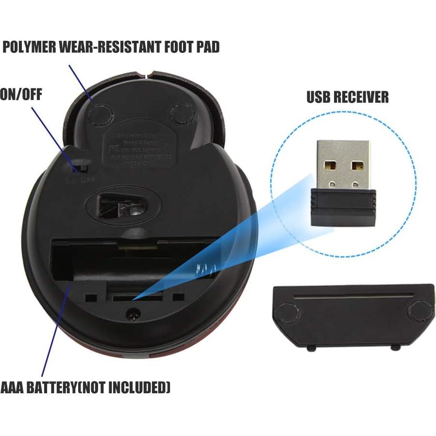 Ratón Inalámbrico Elec Space Mini para Niños Mariquita 3000DPI