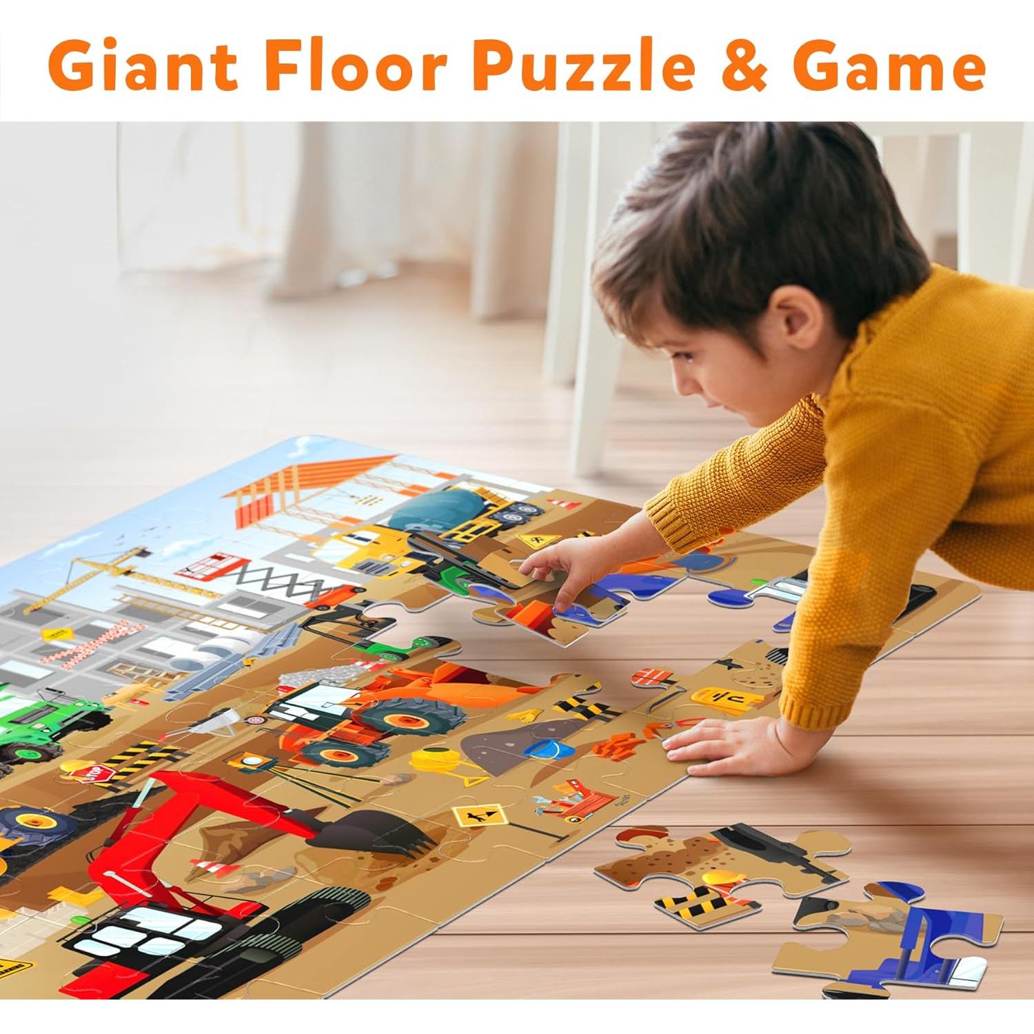 Puzzle de Suelo Skillmatics Sitio de Construcción 48 Piezas