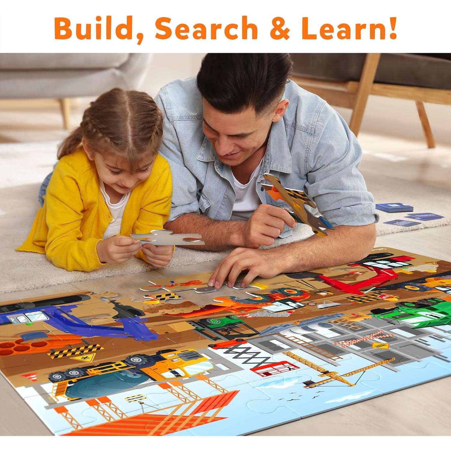 Puzzle de Suelo Skillmatics Sitio de Construcción 48 Piezas