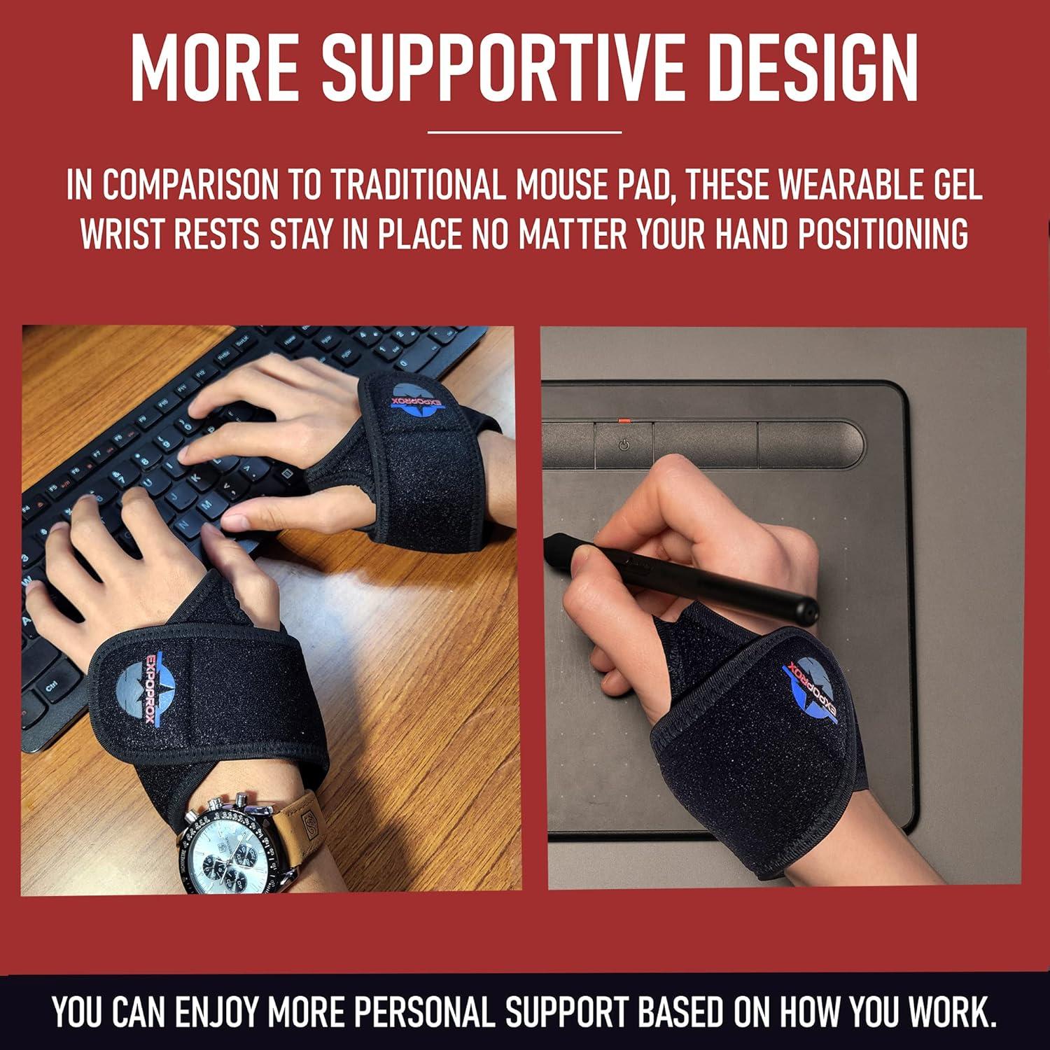 Pads de Reposamuñecas Portátiles Ergonomicos EXPOPROX - Juego de 2