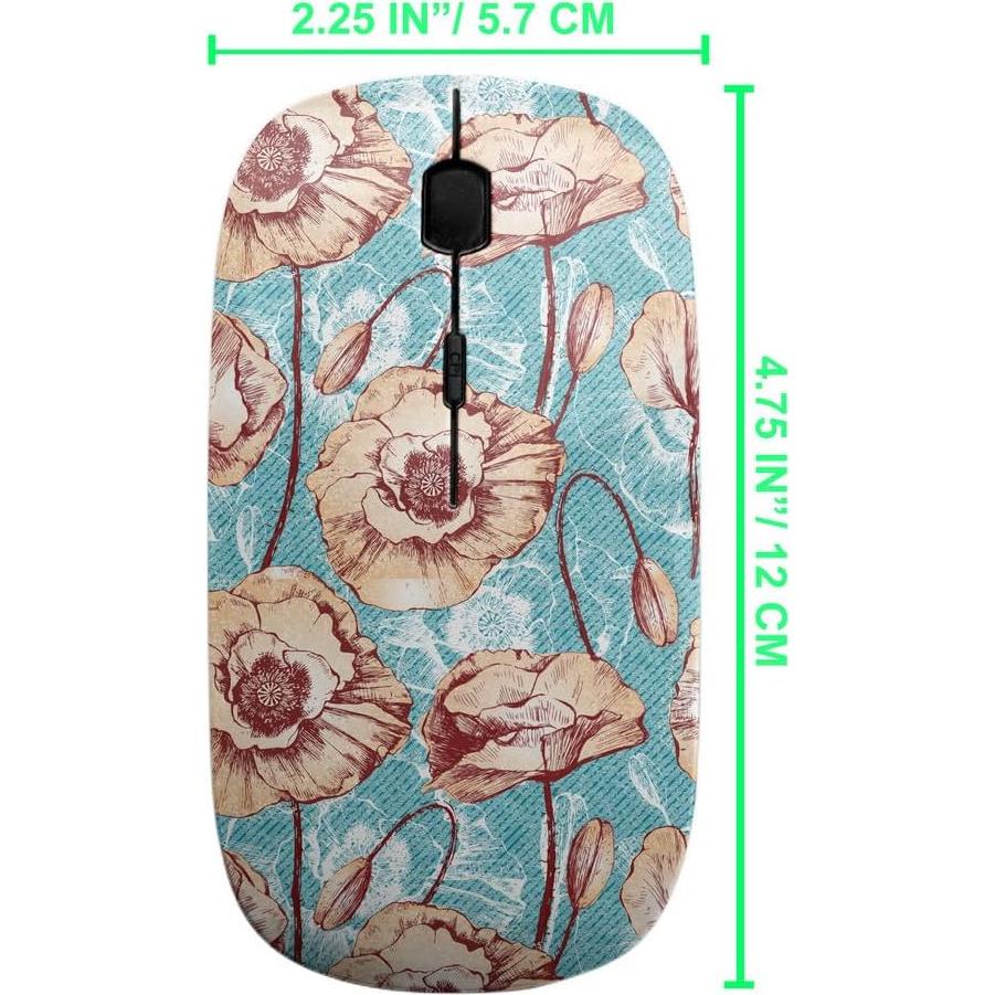 Ratón Inalámbrico Ergonómico Sanacci Poppy Vintage USB