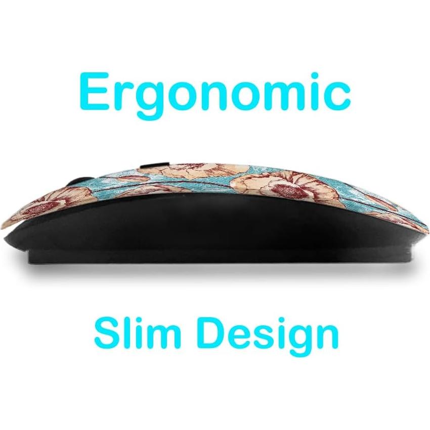 Ratón Inalámbrico Ergonómico Sanacci Poppy Vintage USB