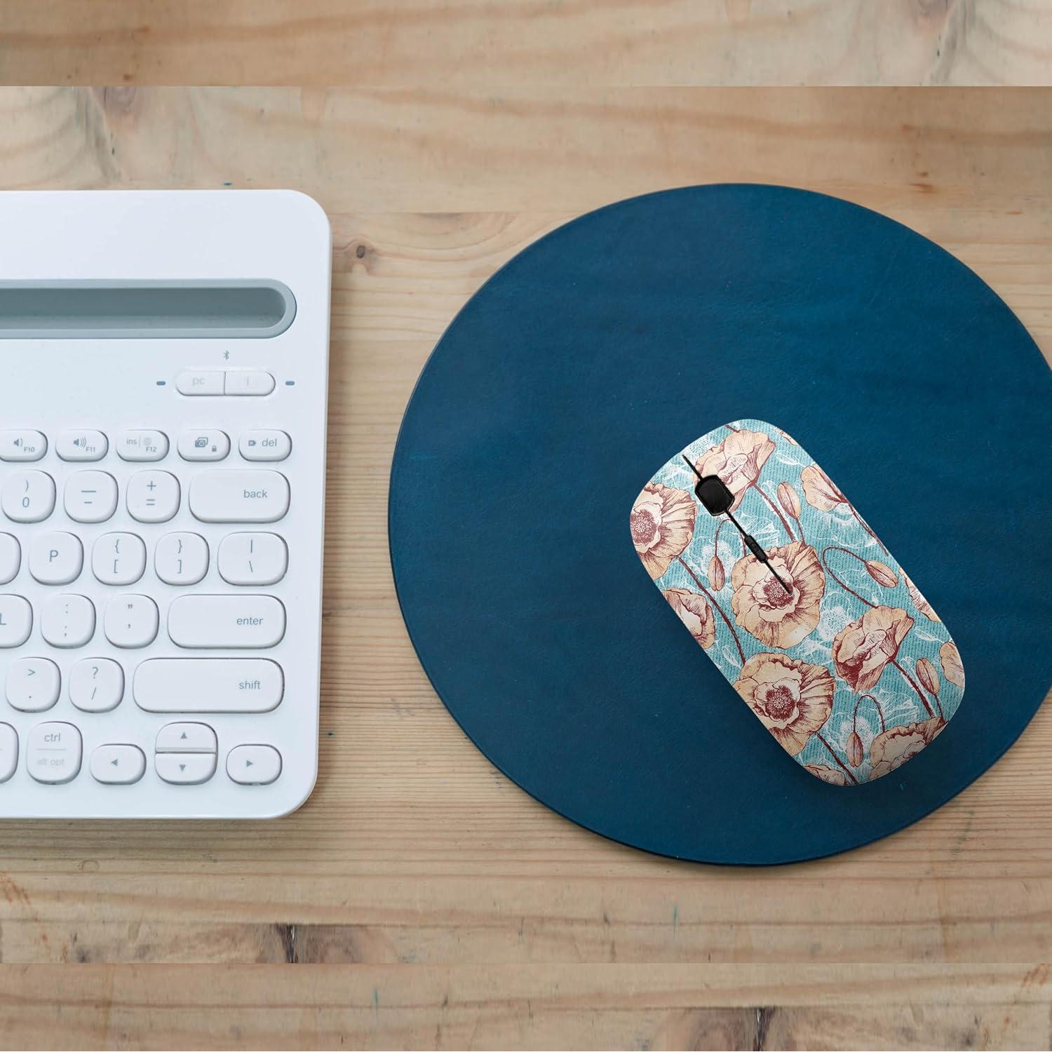 Ratón Inalámbrico Ergonómico Sanacci Poppy Vintage USB