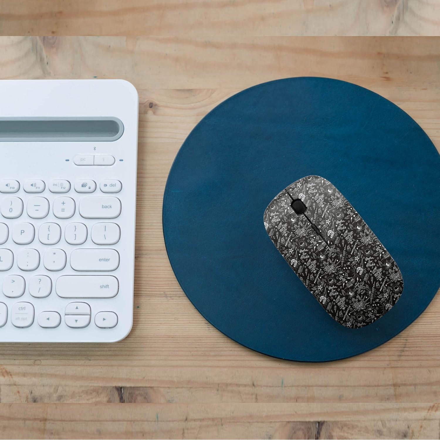 Ratón Inalámbrico Ergonómico Sanacci Vintage Motociclista