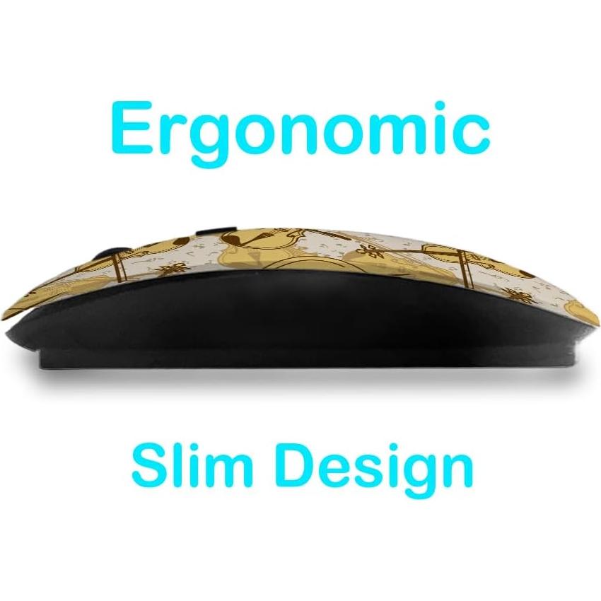 Ratón Inalámbrico Ergonómico Sanacci USB 2.4GHz Diseño Vintage