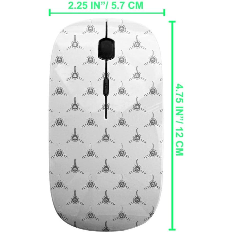 Ratón Inalámbrico USB Sanacci Patrón Biplano Vintage