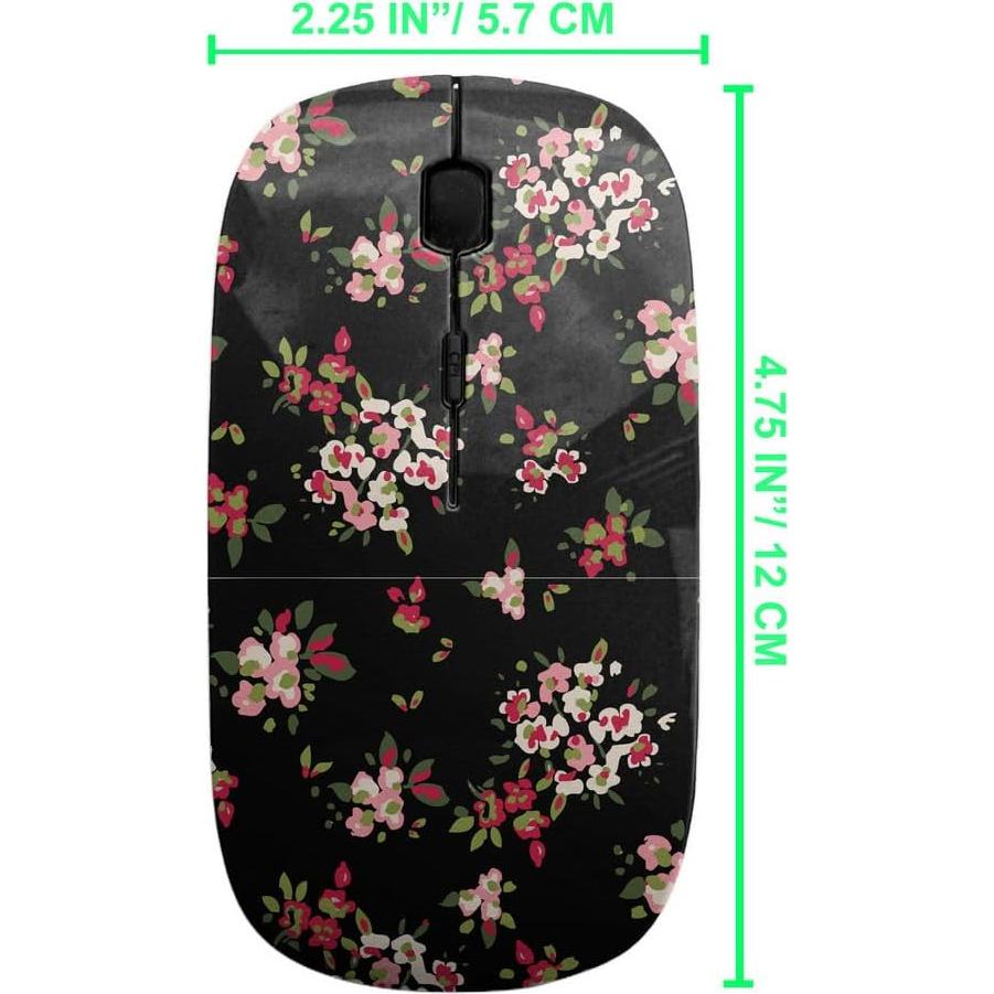 Ratón Inalámbrico Ergonómico Sanacci Floral USB 2.4GHz