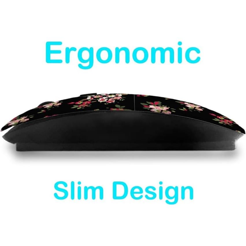 Ratón Inalámbrico Ergonómico Sanacci Floral USB 2.4GHz